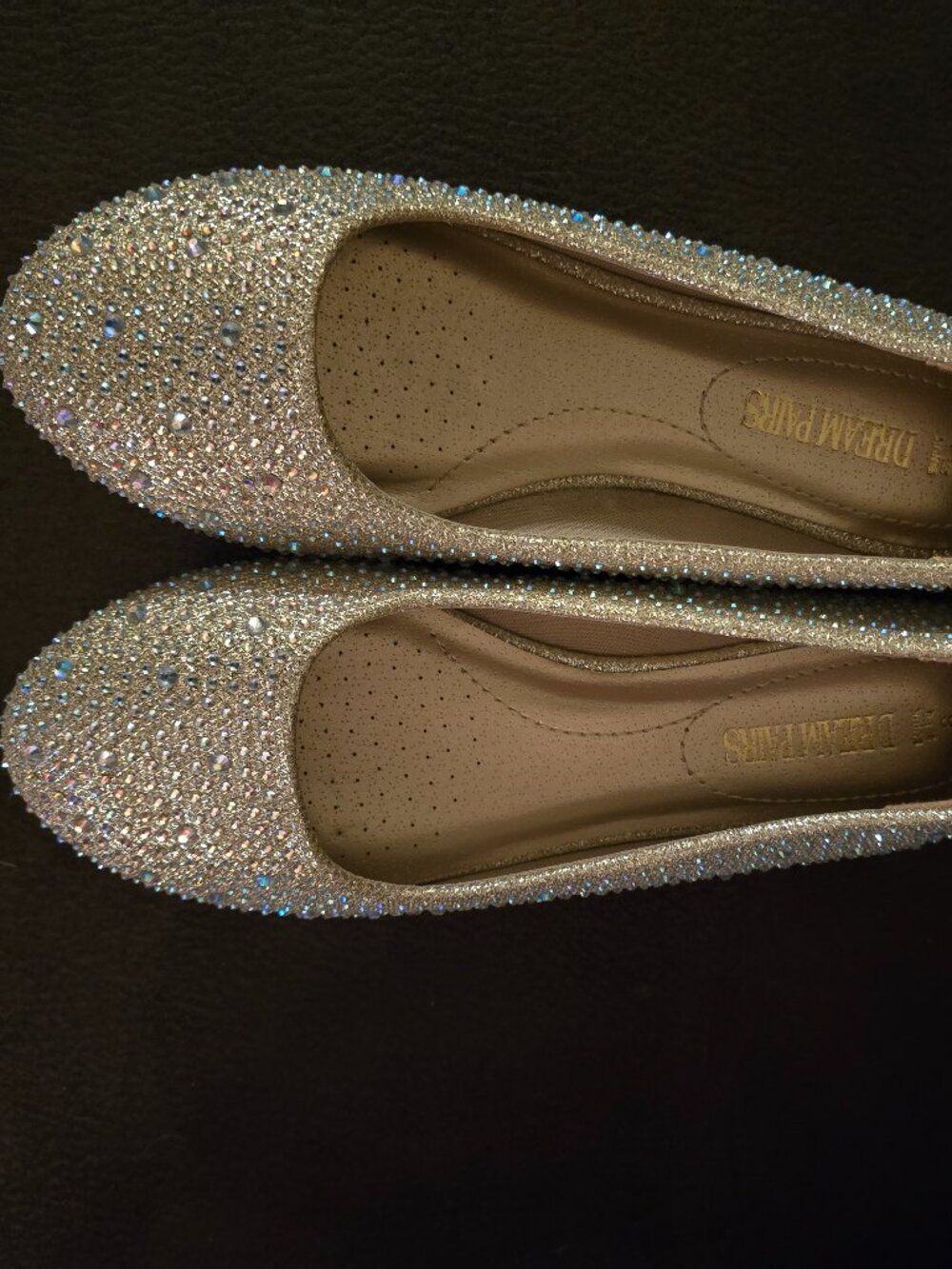 Gold Sparkly Flats